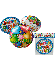 6 Assiettes happy birthday - 23 cm pas chères