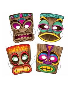 Masque tiki x4