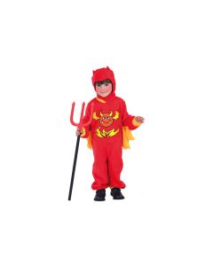 Costume garçon diable rouge et jaune - 10/12 ans