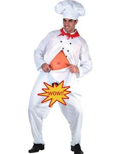Déguisement homme Chef cuisinier exhibitionniste 