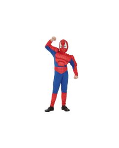 Costume garçon héros araignée - bleu et rouge 