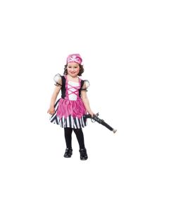 Déguisement fille pirate - rose et noir - 2/3 ans