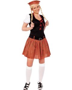 Déguisement femme Écossaise - rouge et noir - Taille L