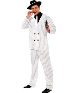 Déguisement homme gangster blanc XL