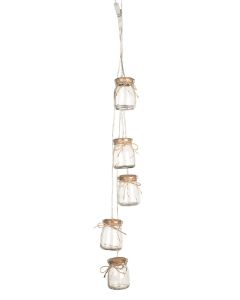 Guirlande LED 5 pots en verre