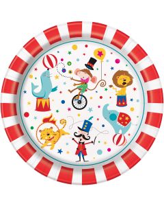 8 assiettes anniversaire cirque