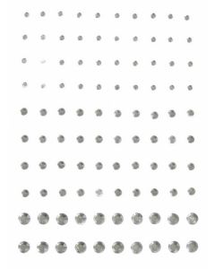 100 mini diamants adhésifs argent