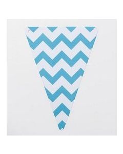 5 fanions chevron 15 x 21 cm – turquoise