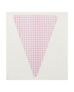 5 fanions vichy 15 x 21 cm – rose