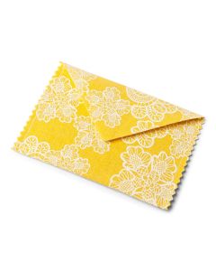 4 enveloppes lin jaune 