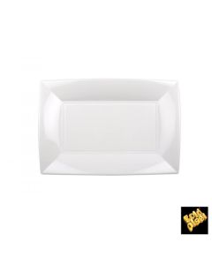 8 assiettes rectangulaire blanc