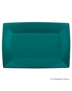 3 plateaux rectangulaire vert teal green