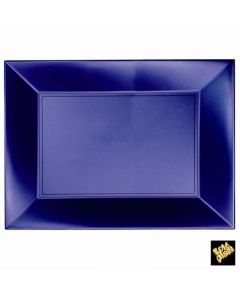 3 plateaux rectangulaire bleu perlé