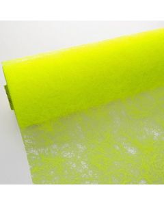 Chemin de table jaune fluo intisse en rouleau 10m x 29cm