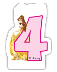 Bougie d'anniversaire 4 – Princesses Disney