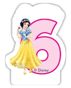 Bougie d'anniversaire 6 – Princesses Disney