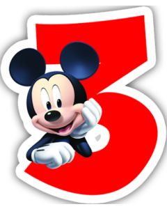 Bougie d'anniversaire n°3 - Mickey Playful