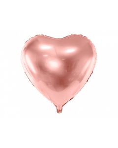 Ballon coeur rose gold brillant