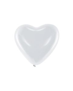 Ballon de Baudruche cœur Blanc x6
