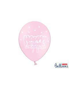 Ballon de baudruche Rose anniversaire Baby Girl