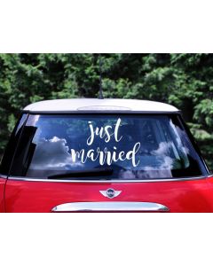 Deco Voiture Mariage Sticker Just Married