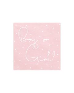 Serviettes Papier boy or girl rose et bleu