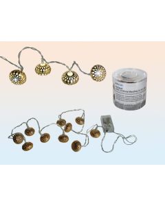 Guirlande lumineuse métal - or - avec LED
