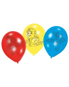 6 Ballon latex la Pat' Patrouille