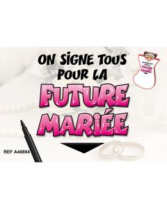 Bavoir dédicace "Future mariée"