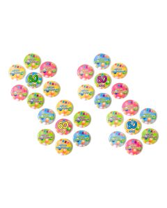 7 badges en métal 60 ans