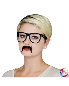 Lunettes noires avec moustaches