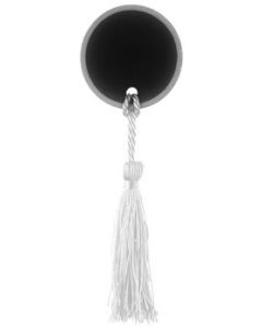 Lot de 4 ardoises pompons blanches