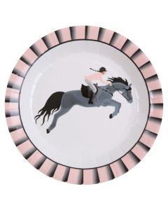 Assiettes en carton cheval