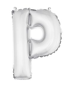 Ballon lettre P couleur argent