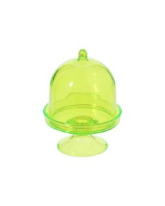 12 Serviteurs plexi transparent vert anis - 5.5 cm x 7.5 cm