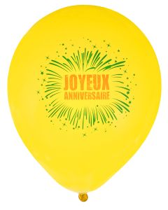 Ballons Joyeux Anniversaire - jaune