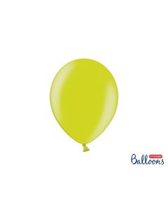 100 ballons 27 cm vert lime métallique