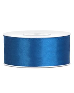 Ruban satin bleu – 25 mm x 25m