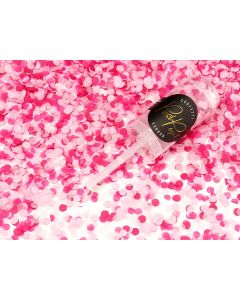 canon à confettis rose clair et rose foncé