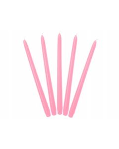 10 bougies flambeau rose clair