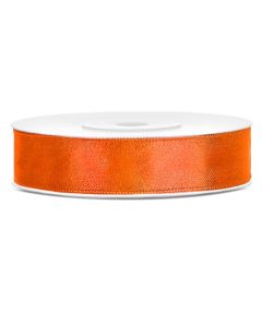 Ruban satin 12 mm - orange néon