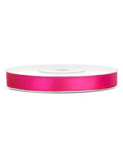Ruban satin 6 mm - rose néon
