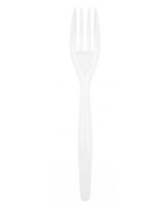 20 fourchettes en plastique blanc