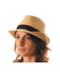 Chapeau fedora beige