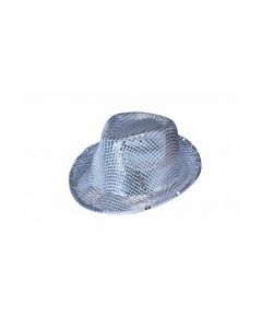 Chapeau sequins argent