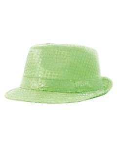 borsalino sequins vert néon