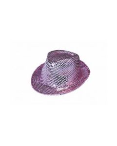 Chapeau sequins rose