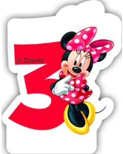 bougie minnie age 3 ans