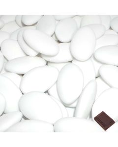 Dragées chocolat pas cher de couleur blanche