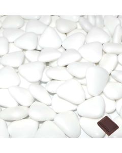 dragées coeur chocolat blanc
